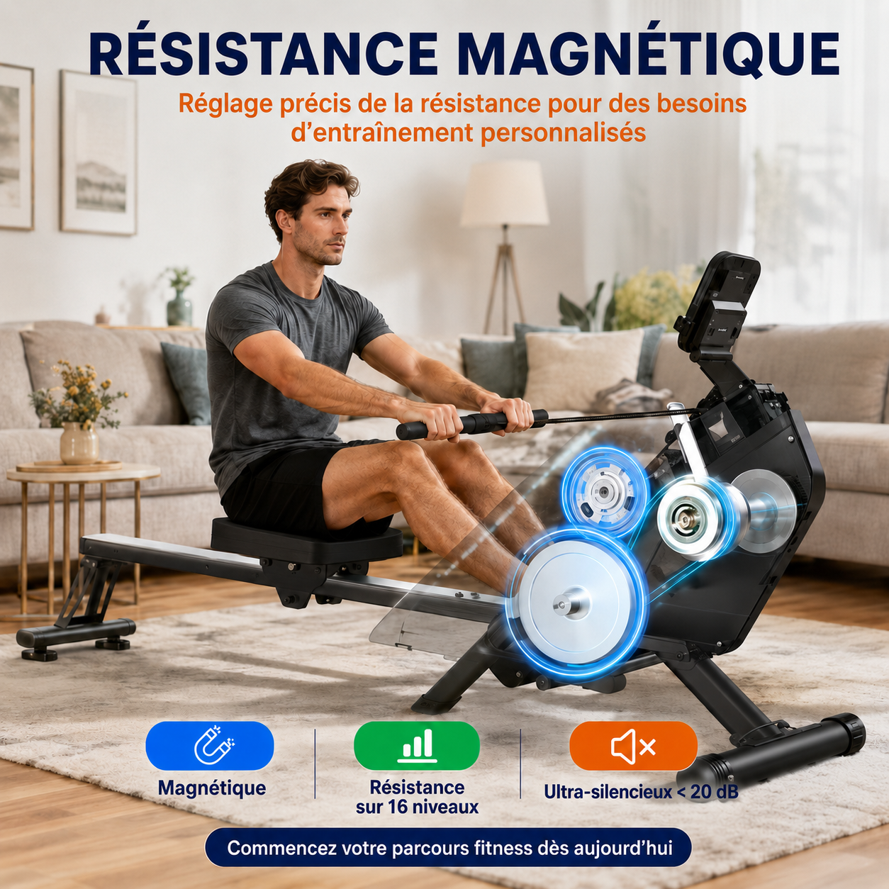 Endurioz M3 – Rameur Magnétique