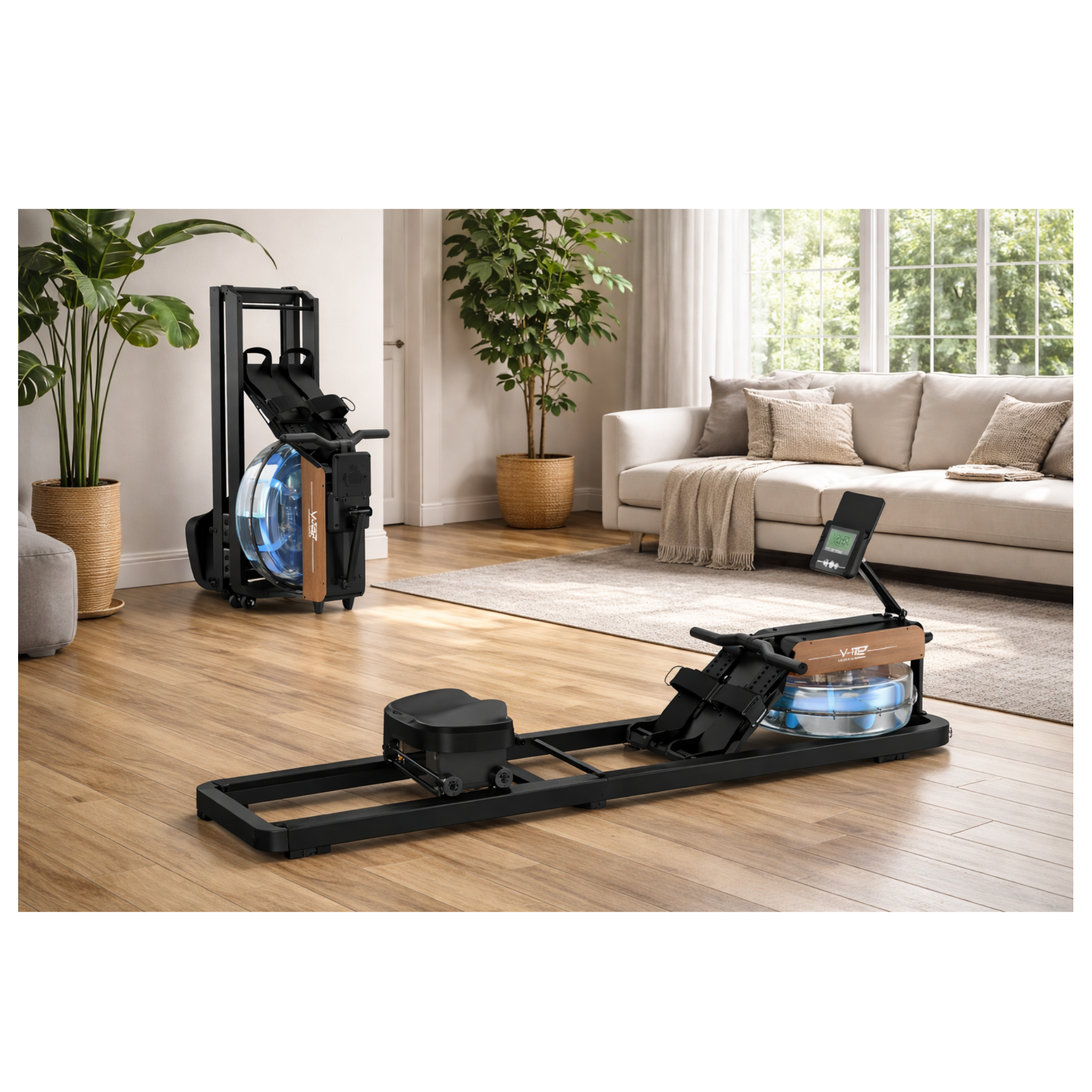 Endurioz W2 – Rameur à Eau Pliable Bluetooth