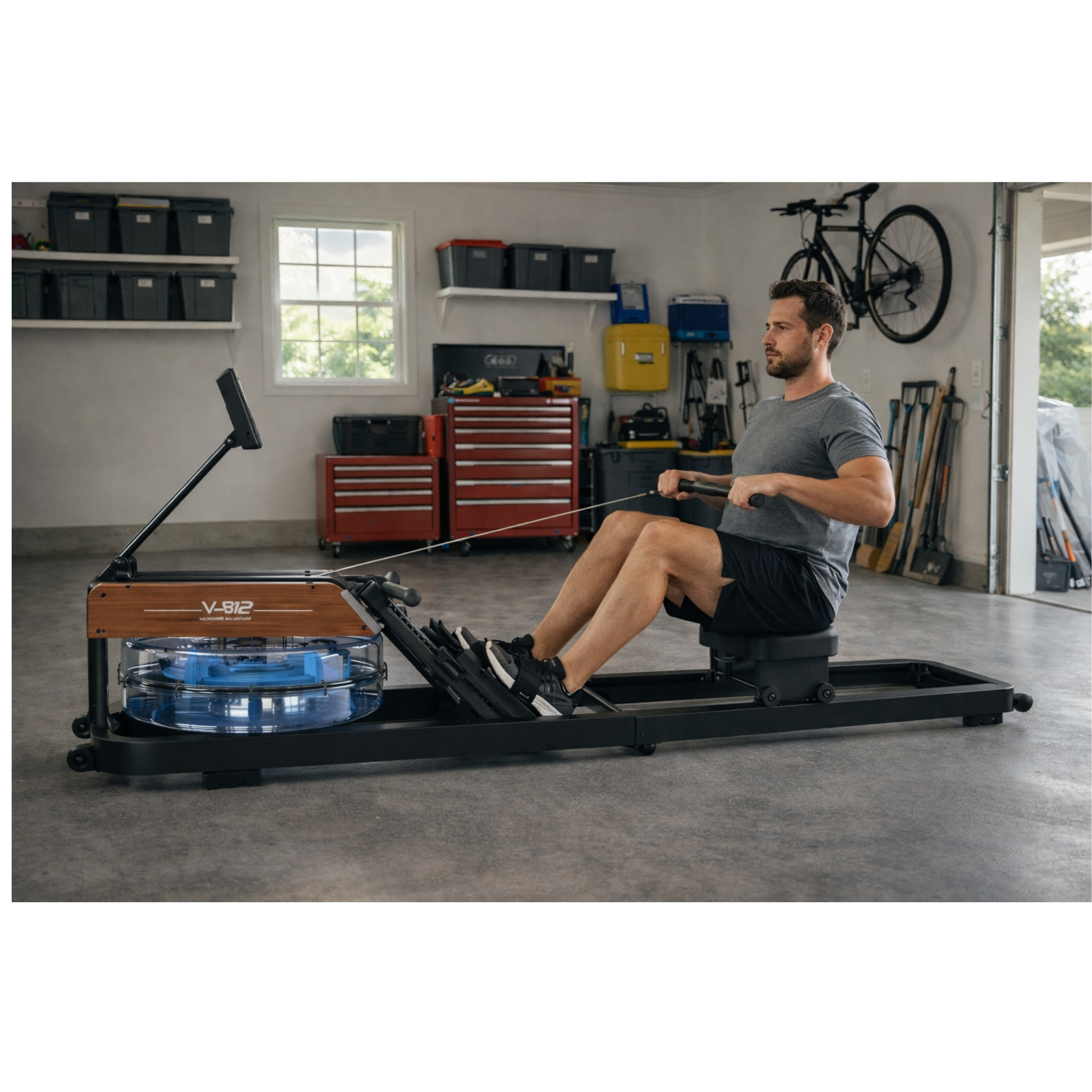 Endurioz W2 – Rameur à Eau Pliable Bluetooth